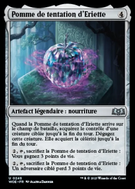 Pomme de tentation d'Eriette, carte Magic WOE 245 — extension Wilds of Eldraine