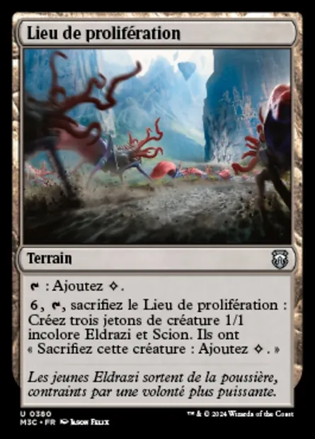 Lieu de prolifération, carte Magic M3C 380 — extension Modern Horizons 3 Commander