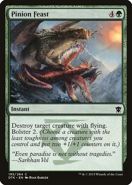 Pinion Feast, Magic card DTK 195 — Dragons of Tarkir set