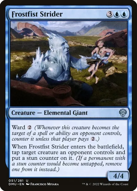 Frostfist Strider, Magic card DMU 51 — Dominaria United set