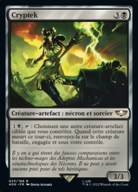 Cryptek, carte Magic 40K 33 — extension Warhammer 40,000 Commander