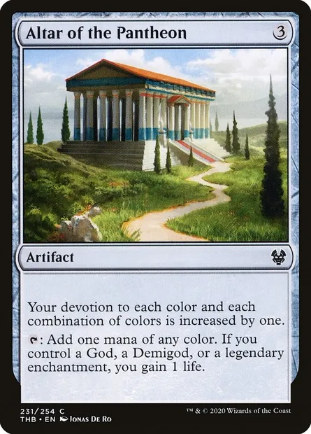 Altar of the Pantheon, Magic card THB 231 — Theros Beyond Death set