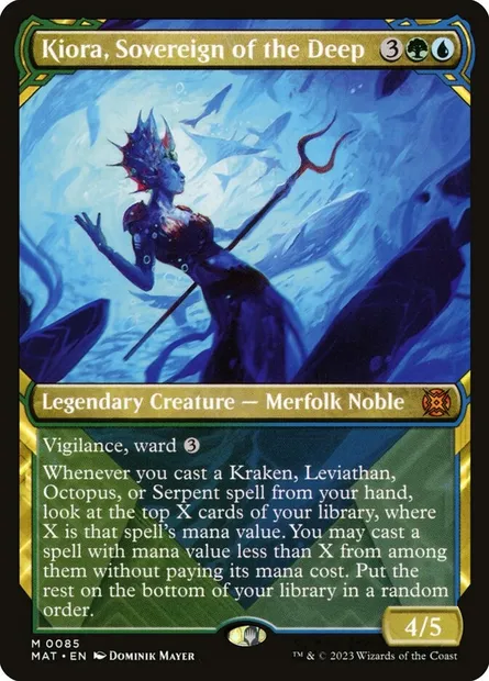 Kiora, Sovereign of the Deep, Magic card MAT 85 — March of the Machine: The Aftermath set