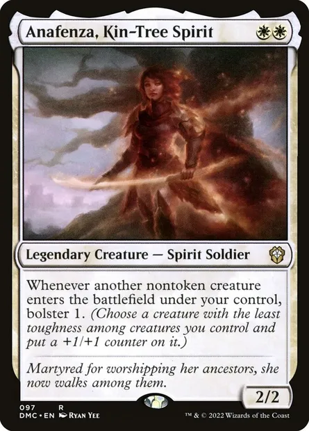 Anafenza, Kin-Tree Spirit, Magic card DMC 97 — Dominaria United Commander set