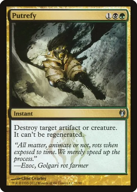Putrefy, Magic card DDJ 71 — Duel Decks: Izzet vs. Golgari set