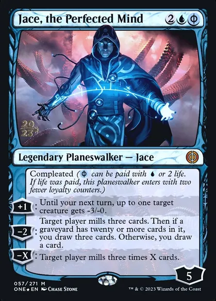 Jace, the Perfected Mind, Magic card PONE 57s — Phyrexia: All Will Be One Promos set