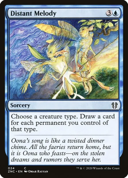 Distant Melody, Magic card ZNC 24 — Zendikar Rising Commander set