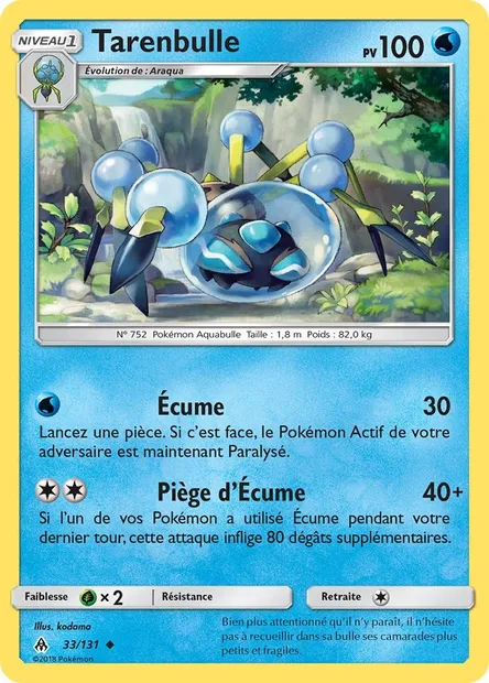 Tarenbulle, carte Pokémon FLI 33 — extension Lumière Interdite