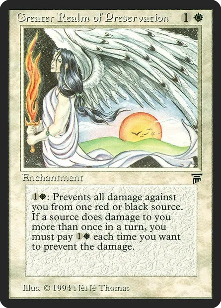 Greater Realm of Preservation, Magic card LEG 18 — Legends set