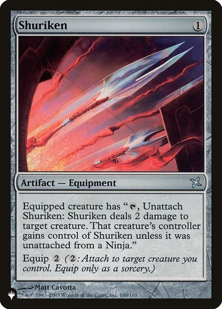 Shuriken, Magic card PLST BOK-160 — The List set