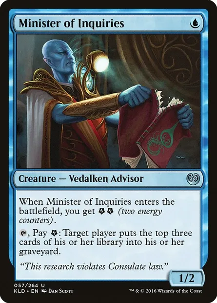 Minister of Inquiries, Magic card KLD 57 — Kaladesh set