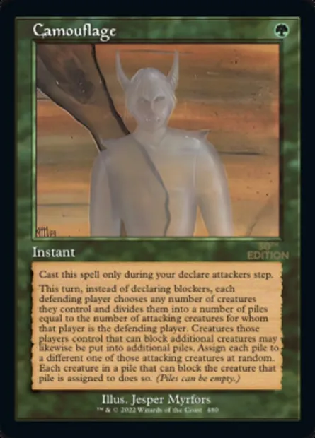 Camouflage, Magic card 30A 480 — 30th Anniversary Edition set