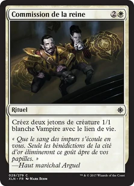 Commission de la reine, carte Magic XLN 29 — extension Ixalan
