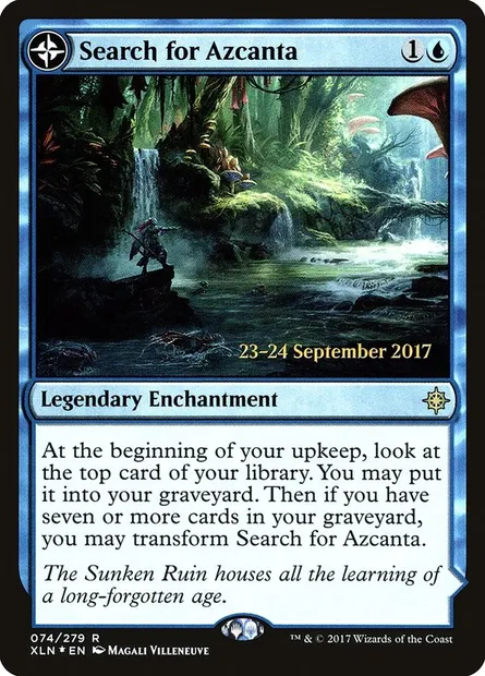 Search for Azcanta // Azcanta, the Sunken Ruin, Magic card PXLN 74s — Ixalan Promos set