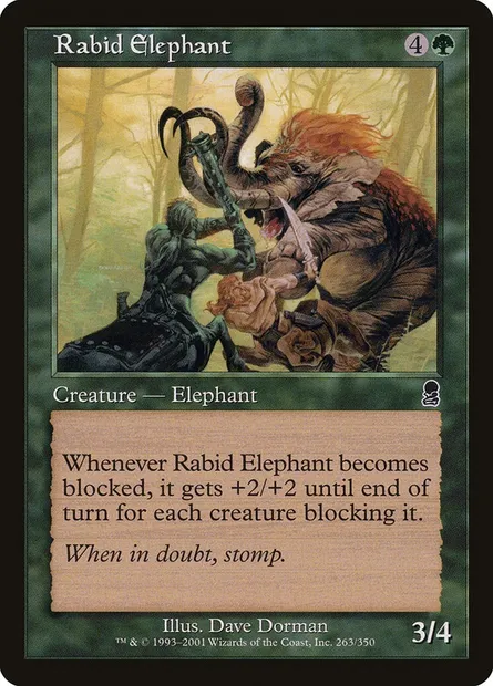Éléphant enragé, carte Magic ODY 263 — extension Odyssée