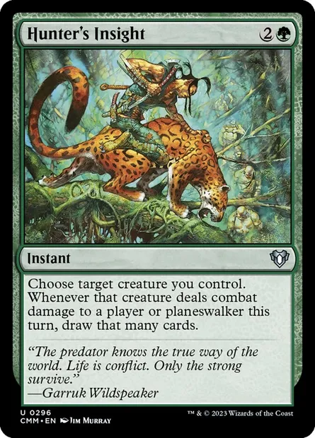 Hunter's Insight, Magic card CMM 296 — Commander Masters set