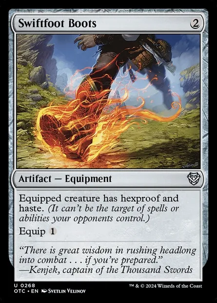 Swiftfoot Boots, Magic card OTC 268 — Outlaws of Thunder Junction Commander set