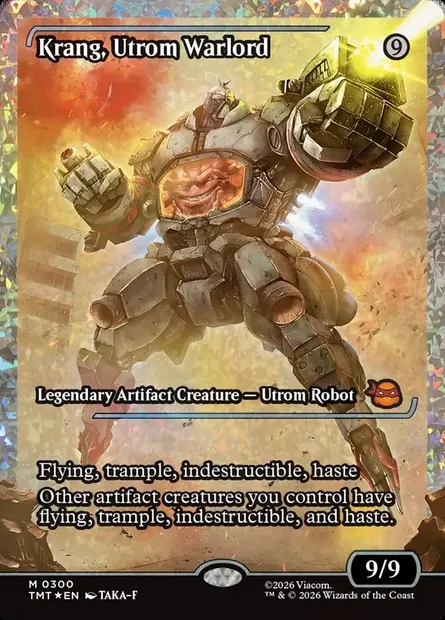 Krang, Utrom Warlord, Magic card TMT 300 — Teenage Mutant Ninja Turtles set