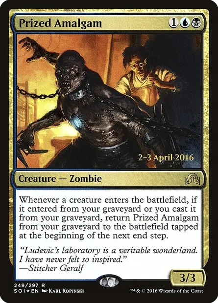 Prized Amalgam, Magic card PSOI 249s — Shadows over Innistrad Promos set