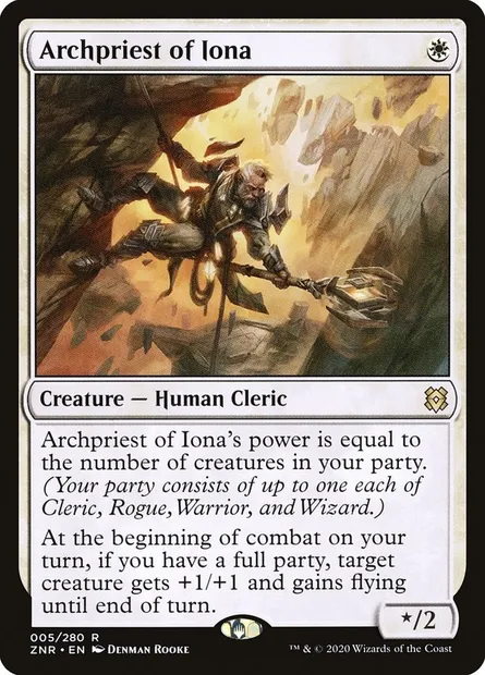 Archpriest of Iona, Magic card ZNR 5 — Zendikar Rising set