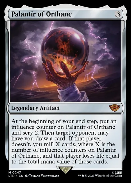 Palantír of Orthanc, Magic card LTR 247 — The Lord of the Rings: Tales of Middle-earth set