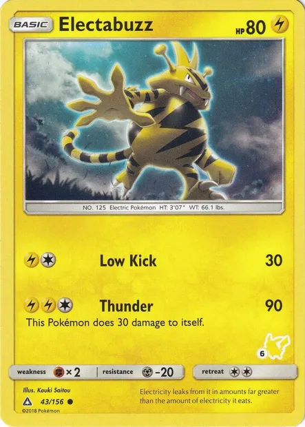 Electabuzz, Pokémon card BA20 043p-6 — Battle Academy 2020 set