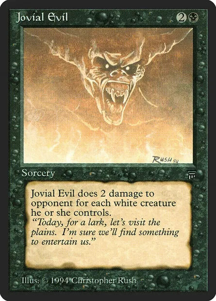 Jovial Evil, carte Magic LEG 109 — extension Legends