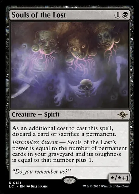 Souls of the Lost, Magic card LCI 121 — The Lost Caverns of Ixalan set