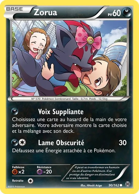Zorua, carte Pokémon BKT 90 — extension Impulsion Turbo