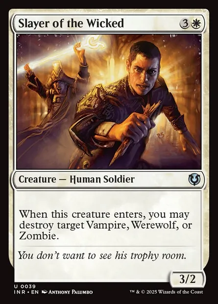 Slayer of the Wicked, Magic card INR 39 — Innistrad Remastered set