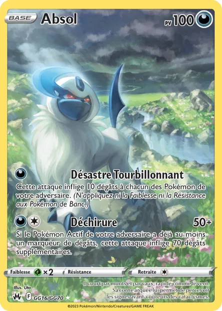 Absol, carte Pokémon CRZ GG16 — extension Zénith Suprême