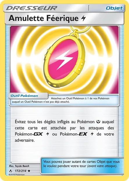Amulette Féerique Lightning, carte Pokémon UNB 172 — extension Alliance Infaillible