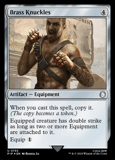 Brass Knuckles, Magic card PIP 755 — Fallout set