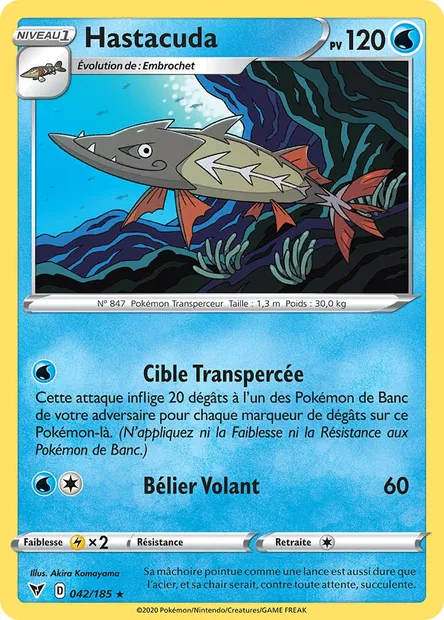 Hastacuda, carte Pokémon VIV 42 — extension Voltage Éclatant