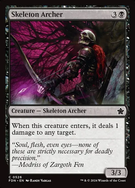 Skeleton Archer, Magic card FDN 526 — Foundations set