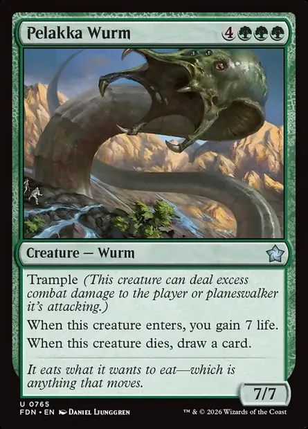 Guivre de Pelakka, carte Magic FDN 765 — extension Foundations