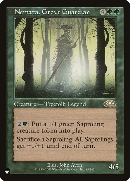 Nemata, Grove Guardian, Magic card PLS 85 — The List set