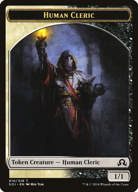 Human Cleric, carte Magic TSOI 10 — extension Shadows over Innistrad Tokens