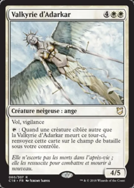 Valkyrie d'Adarkar, carte Magic C18 60 — extension Commander 2018