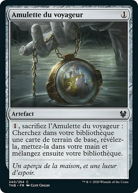 Amulette du voyageur, carte Magic THB 240 — extension Theros Beyond Death