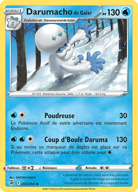 Darumacho de Galar, carte Pokémon FST 72 — extension Poing de Fusion