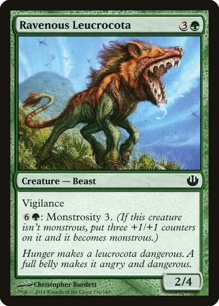 Ravenous Leucrocota, Magic card JOU 136 — Journey into Nyx set