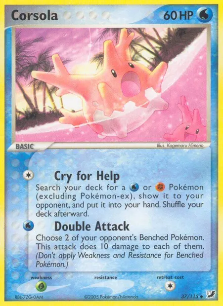 Corsola, Pokémon card UF 37 — Unseen Forces set