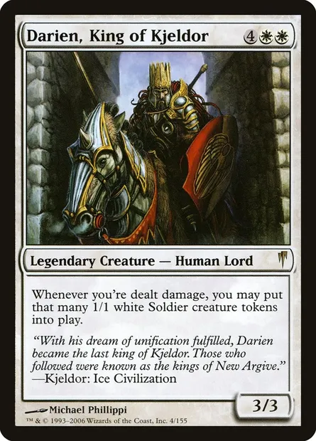 Darien, roi du Kjeldor, carte Magic CSP 4 — extension Souffle glaciaire