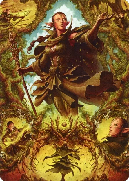 Nissa of Shadowed Boughs // Nissa of Shadowed Boughs, carte Magic AZNR 6 — extension Zendikar Rising Art Series