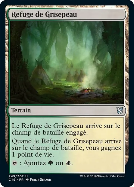 Refuge de Grisepeau, carte Magic C19 249 — extension Commander 2019