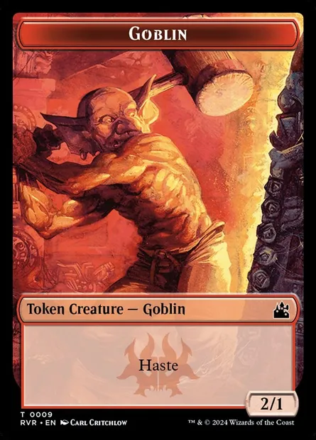Goblin, carte Magic TRVR 9 — extension Ravnica Remastered Tokens