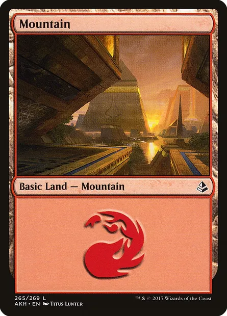 Mountain, Magic card AKH 265 — Amonkhet set
