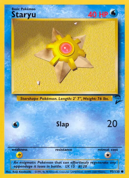 Staryu, Pokémon card B2 95 — Base Set 2 set