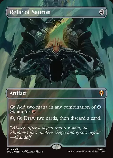 Relic of Sauron, Magic card HOC 86 — The Hobbit Eternal set
